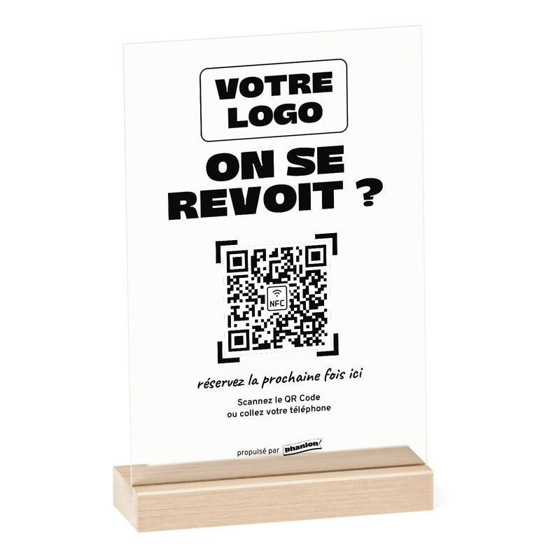 Plaque rendez-vous On se revoit personnalisée en acrylique