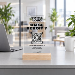 Plaque rendez-vous personnalisée en acrylique dans une agence