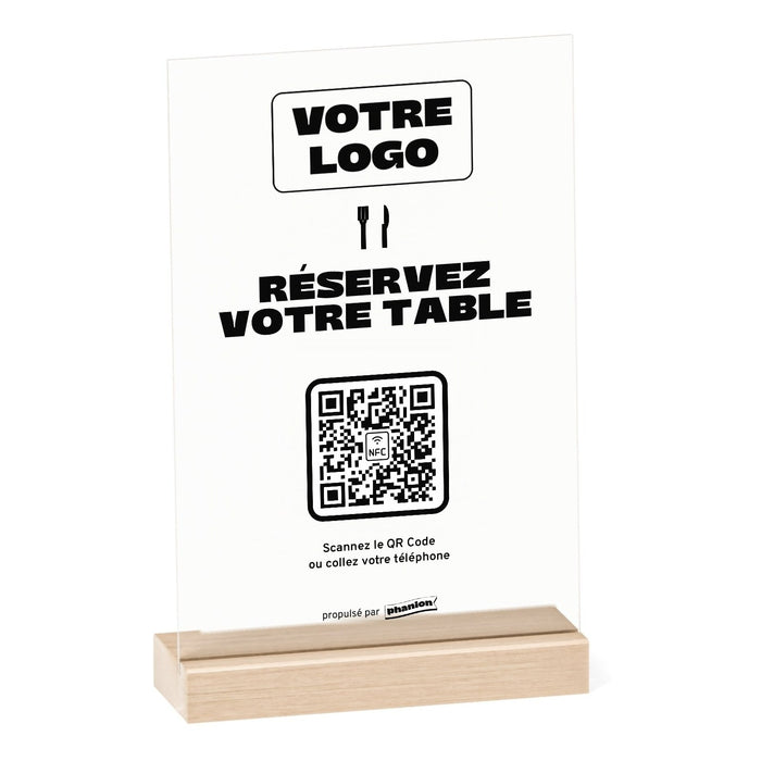 Plaque Rendez-vous « Réservez votre table » Acrylique