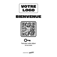 Plaque accueil Bienvenue, votre séjour personnalisée en acrylique