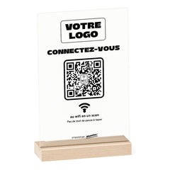Plaque wifi Connectez-vous au wifi personnalisée en acrylique