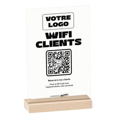 Plaque wifi Wifi clients personnalisée en acrylique