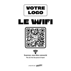 Plaque wifi Le wifi personnalisée LED socle bois