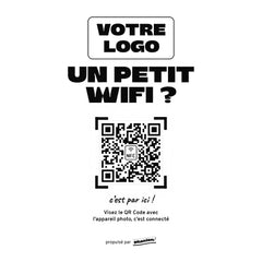Plaque wifi Un petit wifi personnalisée LED socle bois
