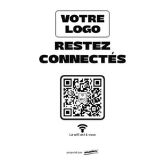 Plaque wifi Restez connectés personnalisée en acrylique