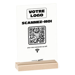 Plaque wifi Scannez-moi pour le wifi personnalisée en acrylique